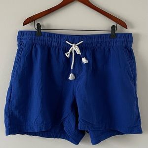 Blue Shorts with Tie Waist